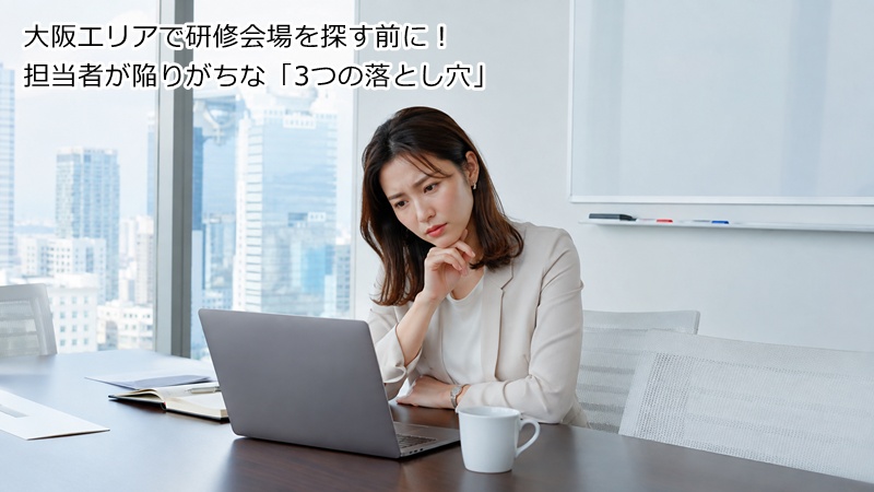 大阪エリアで研修会場を探す前に!担当者が陥りがちな「3つの落とし穴」