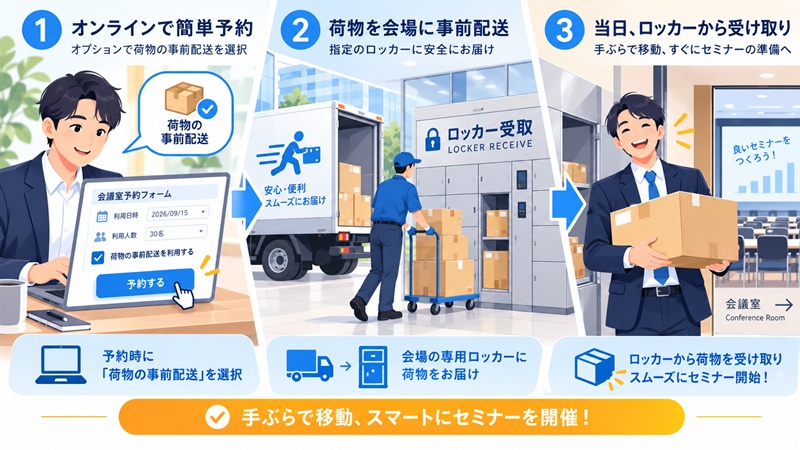 【完全ガイド】貸会議室へ荷物を事前送付・受取する際の流れ