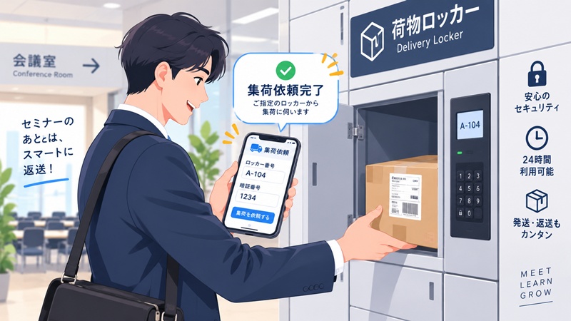 イベント終了後も安心!会議室から荷物を「返送」する手順