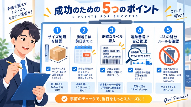 荷物の事前送付で失敗しないための5つの注意点